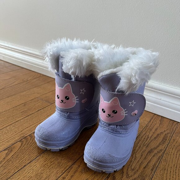 Toddler light-up Purple Waterproof Winter Boots - Picture 1 of 6